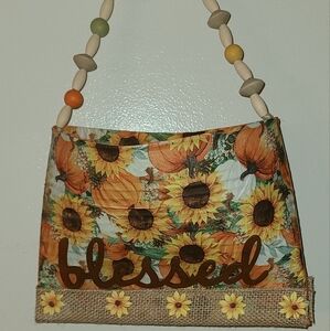 Floral Pumpkin Wall Hanging